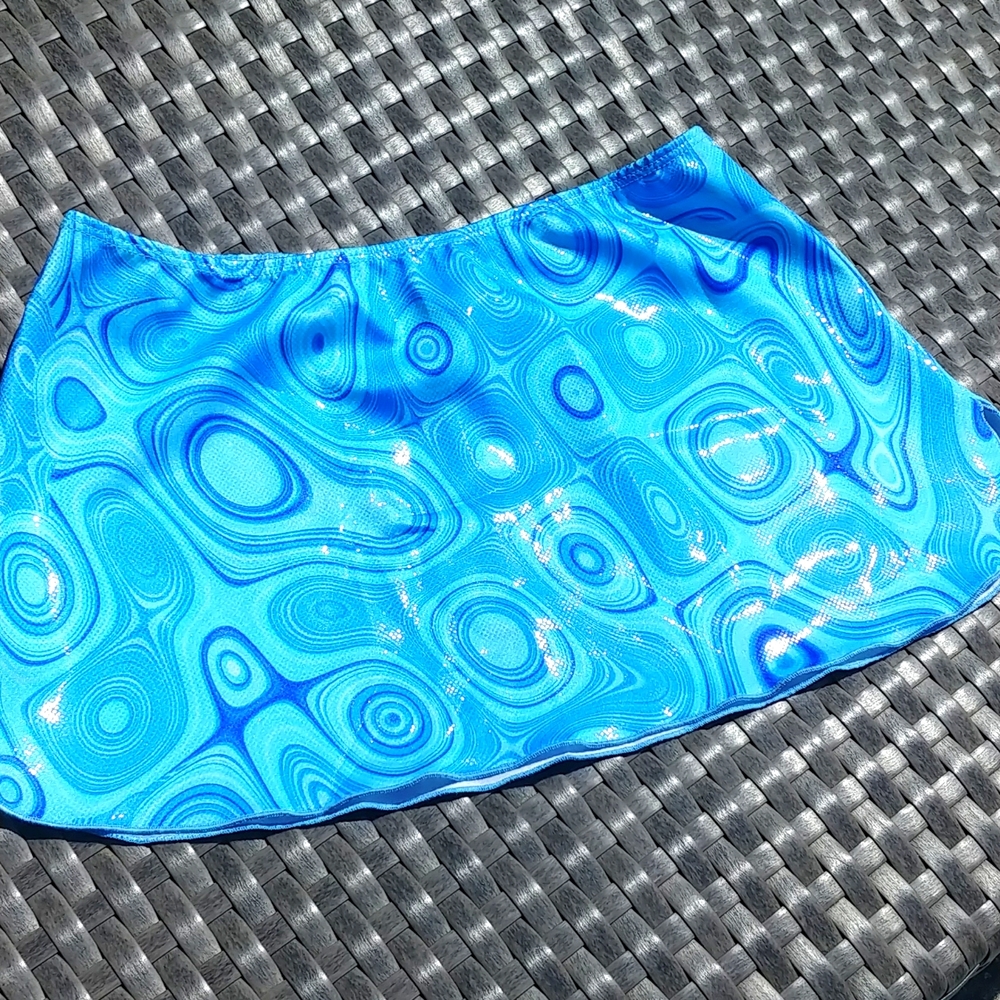 Retro wet look skirt